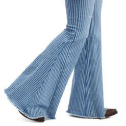 Ariat Ladies Laser Stripe Slim Light Wash Trouser Denim Jeans 10042601 -Ariat Shop S23 WMS WEST 10042601 detail03