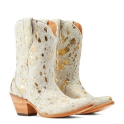 Ariat® Ladies Bandida White Metallic Hair On Western Boots 10044392 -Ariat Shop S23 WMS WEST 10044392 pair