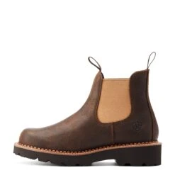 Ariat® Ladies Fatbaby Twin Gore Worn Hickory Western Boots 10044409 -Ariat Shop S23 WMS WEST 10044409 side