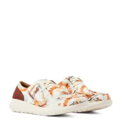 Ariat® Ladies Hilo Aloha Surfing Longhorn Print White Shoes 10044521 -Ariat Shop S23 WMS WEST 10044521 pair