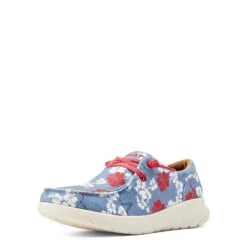 Ariat® Ladies Hilo Aloha Pareau Print Red White & Blue Shoes 10044522 -Ariat Shop S23 WMS WEST 10044522 3 4 front
