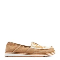 Ariat® Ladies Cruiser Adobe Tan & White Hair On Slip On Shoes 10044532 -Ariat Shop S23 WMS WEST 10044532 side1