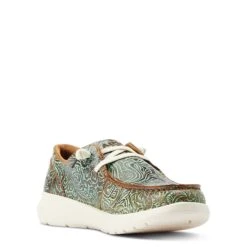 Ariat® Ladies Hilo Vintage Floral Emboss Turquoise Shoes 10044588 -Ariat Shop S23 WMS WEST 10044588 medial