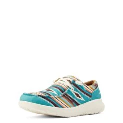 Ariat® Ladies Hilo Turquoise Serape Print Slip On Shoes 10044590 -Ariat Shop S23 WMS WEST 10044590 3 4 front