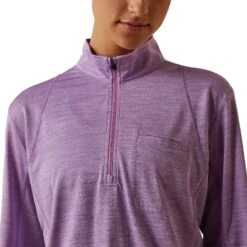 Ariat® Ladies Rebar Evolution Paisley Purple 1/2 Zip T-Shirt 10043434 -Ariat Shop S23 WMS WORK 10043434 detail01