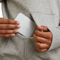 Ariat® Ladies Rebar Skill Set Heather Grey 1/2 Zip Hoodie 10043546 -Ariat Shop S23 WMS WORK 10043546 detail02