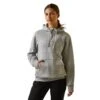 Ariat® Ladies Rebar Skill Set Heather Grey 1/2 Zip Hoodie 10043546