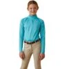 Ariat® Youth Girls Sunstopper 2.0 Maui Blue 1/4 Zip Baselayer 10043604