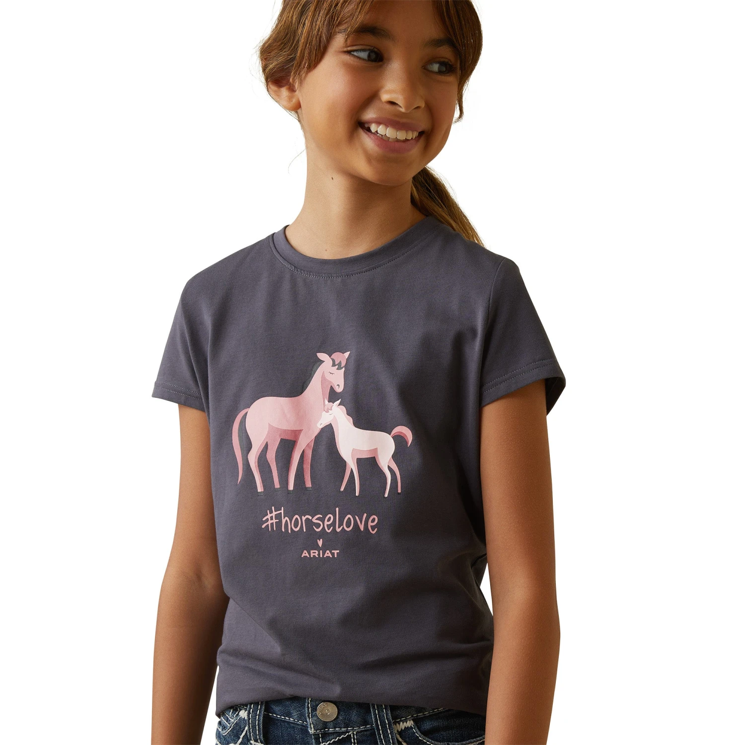 Ariat® Youth Girl's Periscope Cuteness Horse Graphic T-Shirt 10043741 4 Ariat® Youth Girl's Periscope Cuteness Horse Graphic T-Shirt 10043741 - Image 4