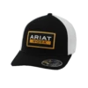 Ariat® Men's Logo Patch Black & White Snapback Hat A300018501